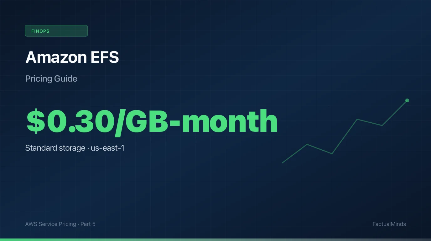 Amazon EFS Pricing: The Throughput Mode and Storage Class Decisions That Decide the Bill