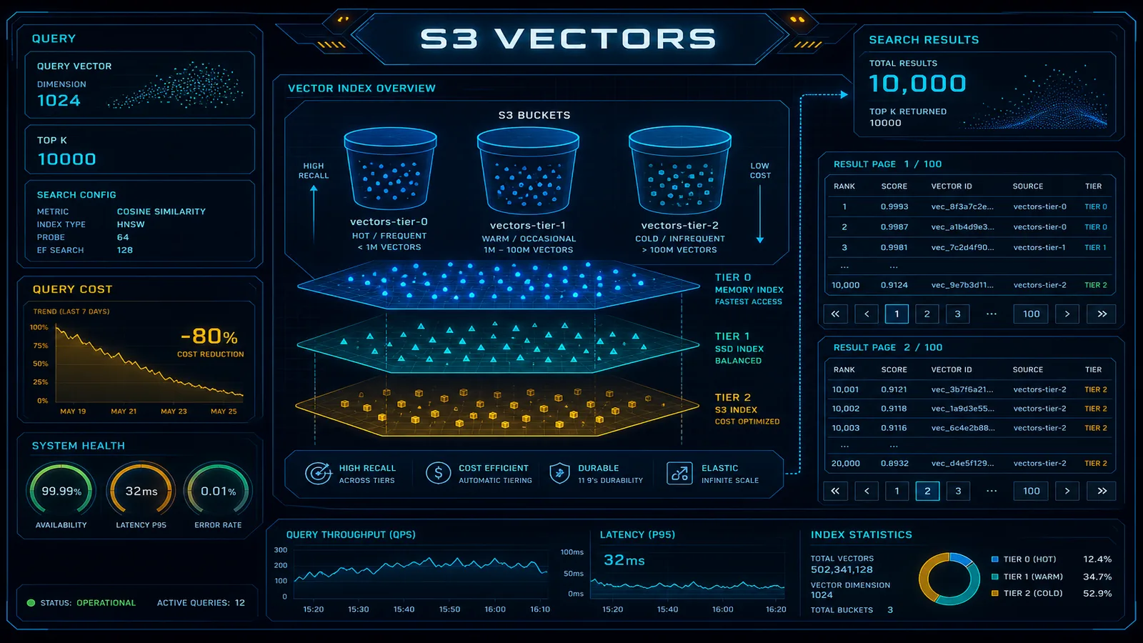 S3 Vectors: 10,000 Results per Query (June 2026)