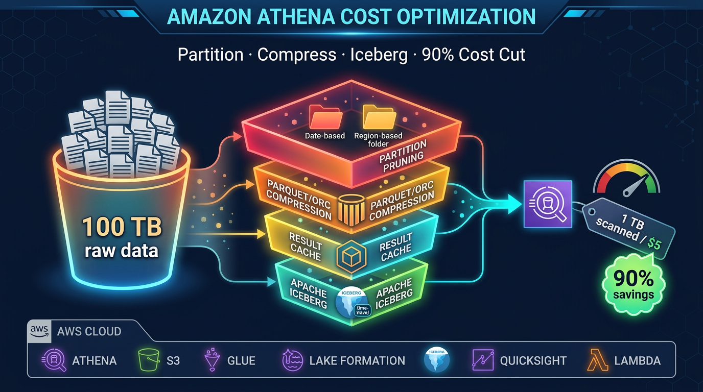 Amazon Athena Cost Optimization: Partition Pruning, Compression, and Iceberg Tables