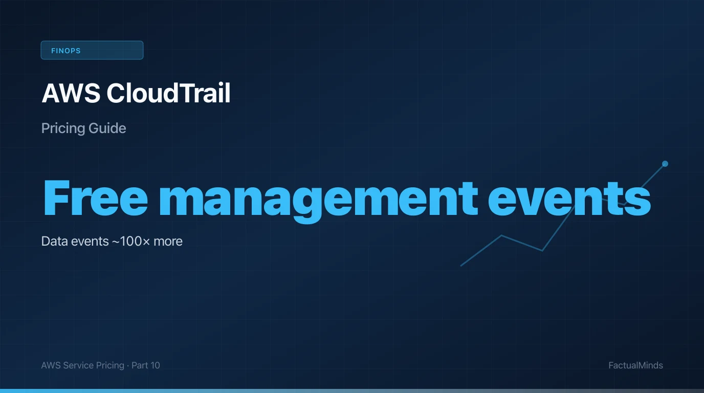 AWS CloudTrail Pricing: Why Data Events Cost 100× More Than Management Events