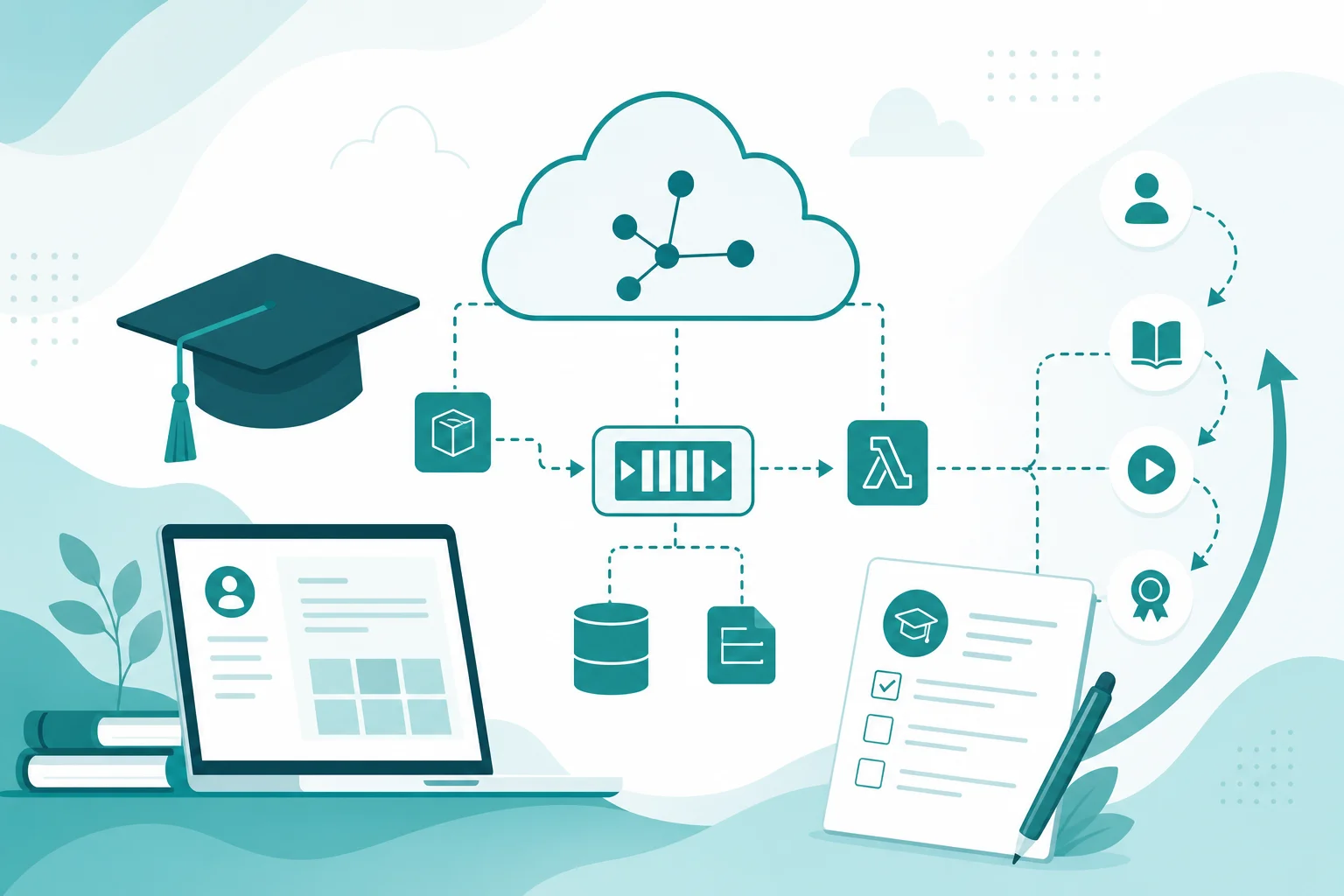 EdTech on AWS (2026): LMS, Exam-Day Buffering, and AI Tutor Reference Architecture
