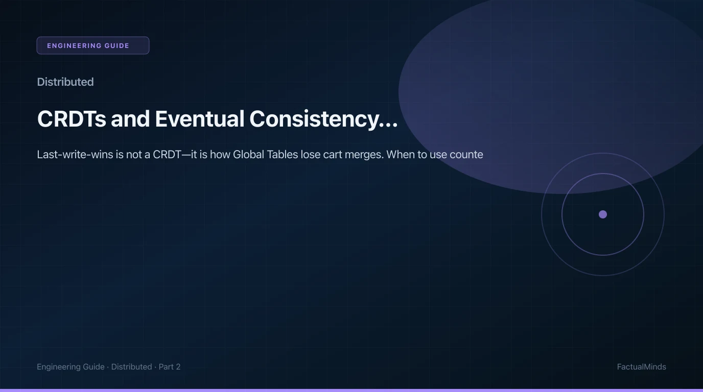 CRDTs and Eventual Consistency Anti-Patterns on AWS