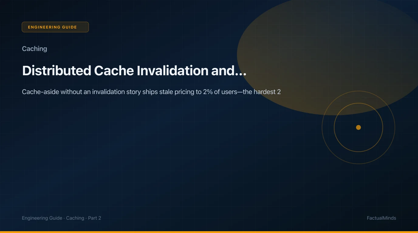 Distributed Cache Invalidation and Multi-Level Caching on AWS