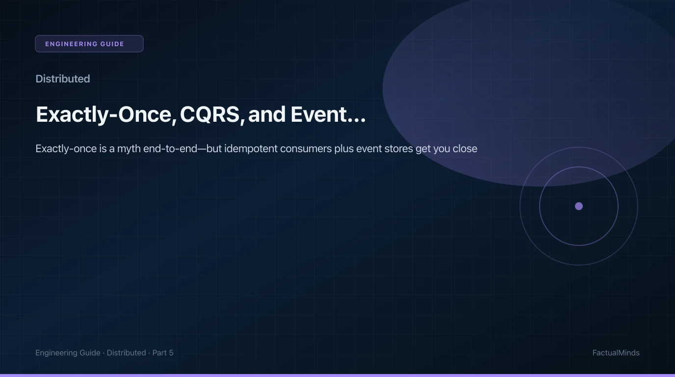 Exactly-Once, CQRS, and Event Sourcing Replay on AWS