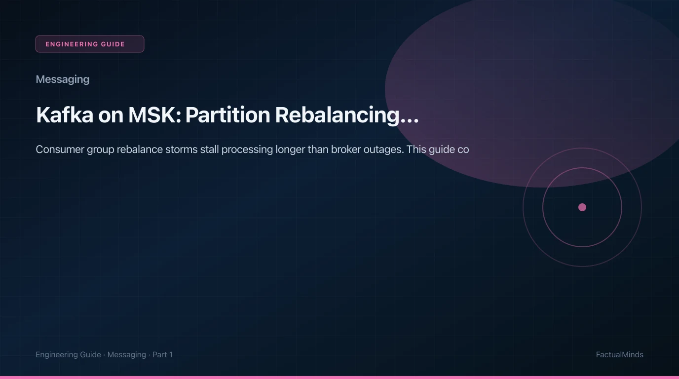 Kafka on MSK: Partition Rebalancing and Exactly-Once Semantics
