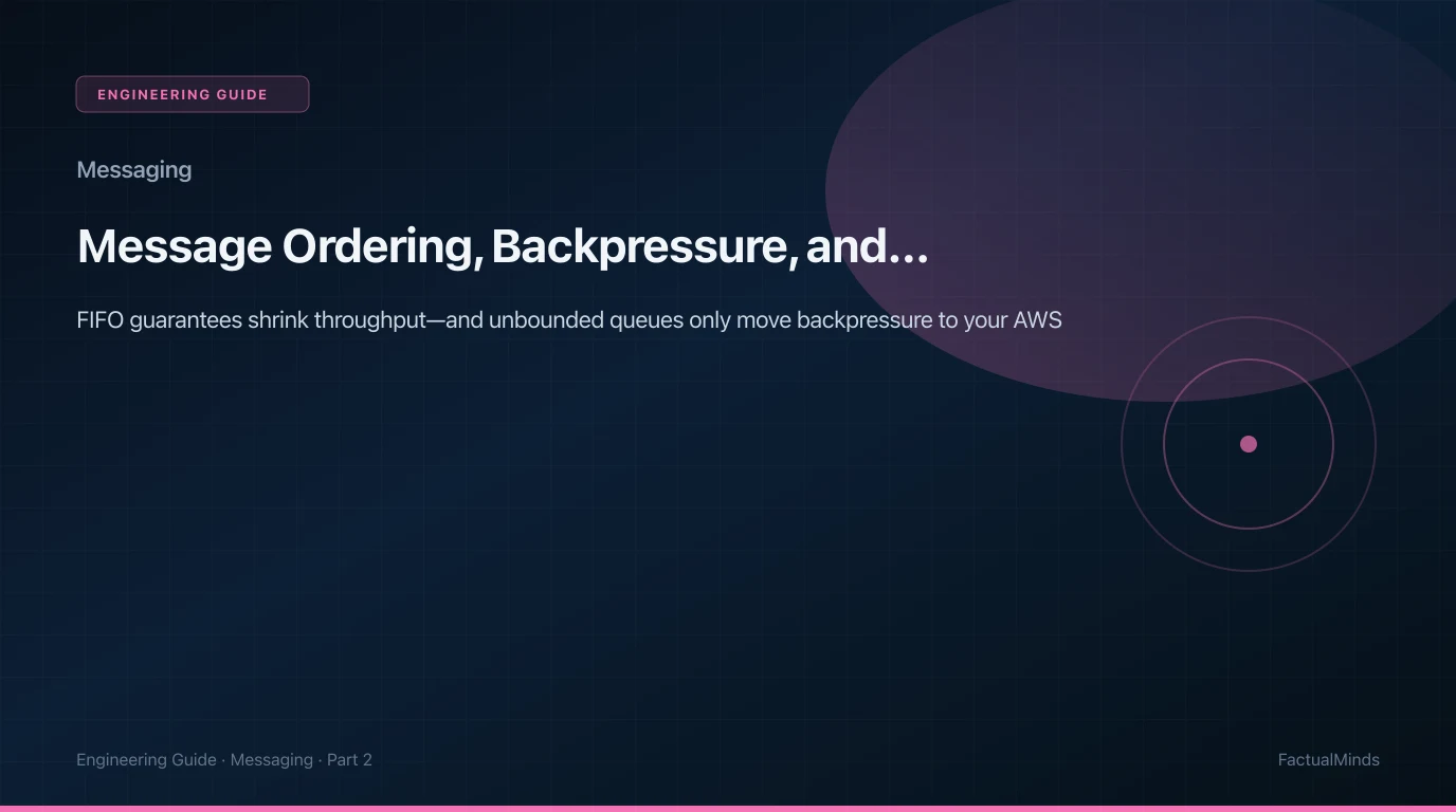 Message Ordering, Backpressure, and RabbitMQ DLQs on AWS
